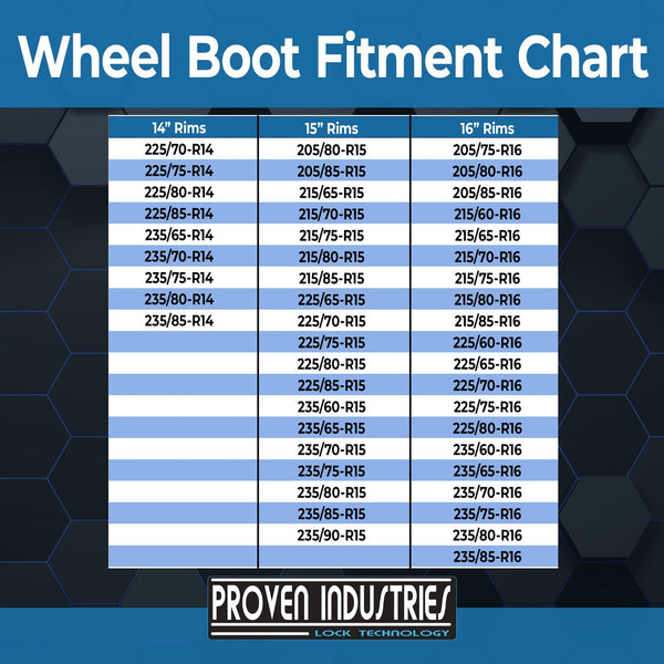 Universal Wheel Boot Model WB-600 Proven Industries 