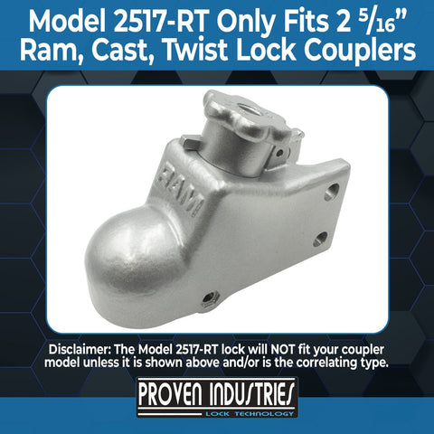 Model 2517-RT for 2-5/16"Ram Brand Coupler (with Twist Latch Handle)