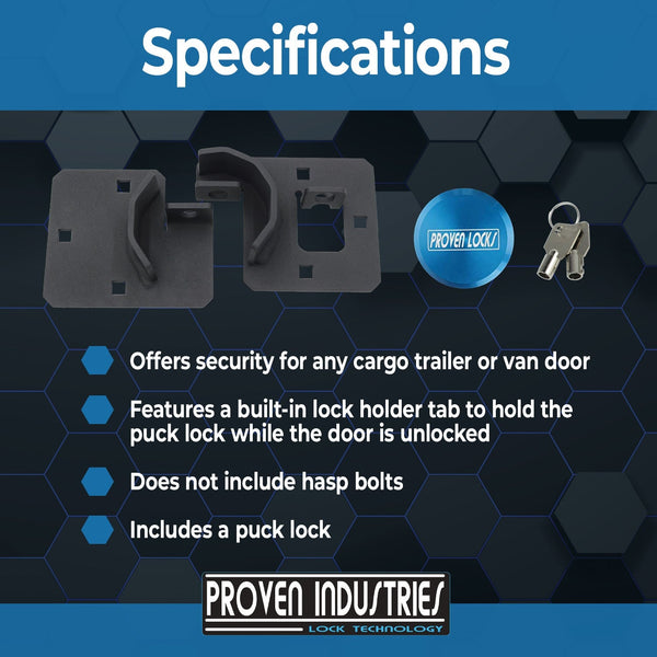 Hasp Kit (vertical key) Puck Locks Proven Industries 