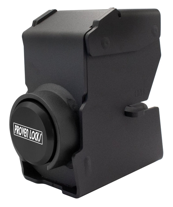 Model 2178 2'' Trailer Coupler Locks Proven Locks Black (Billet 6061 Aluminum) Keyed Differently 