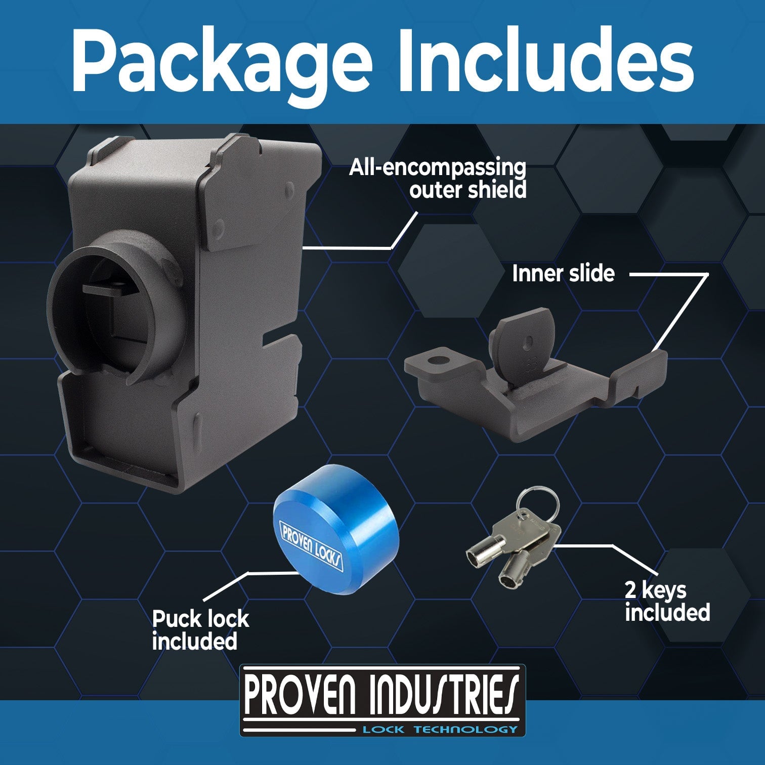 Model 2517-D1 2 5/16'' Trailer Coupler Locks Proven Locks 