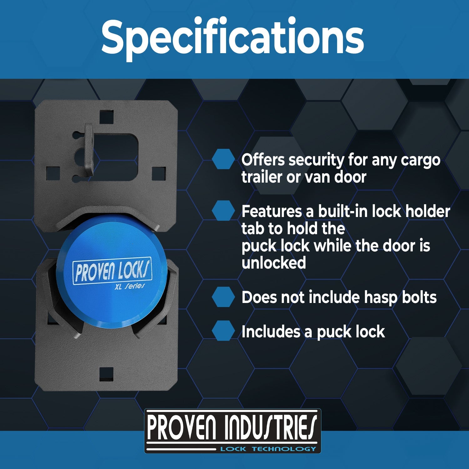 Hasp Kit (horizontal key) Puck Locks Proven Industries 