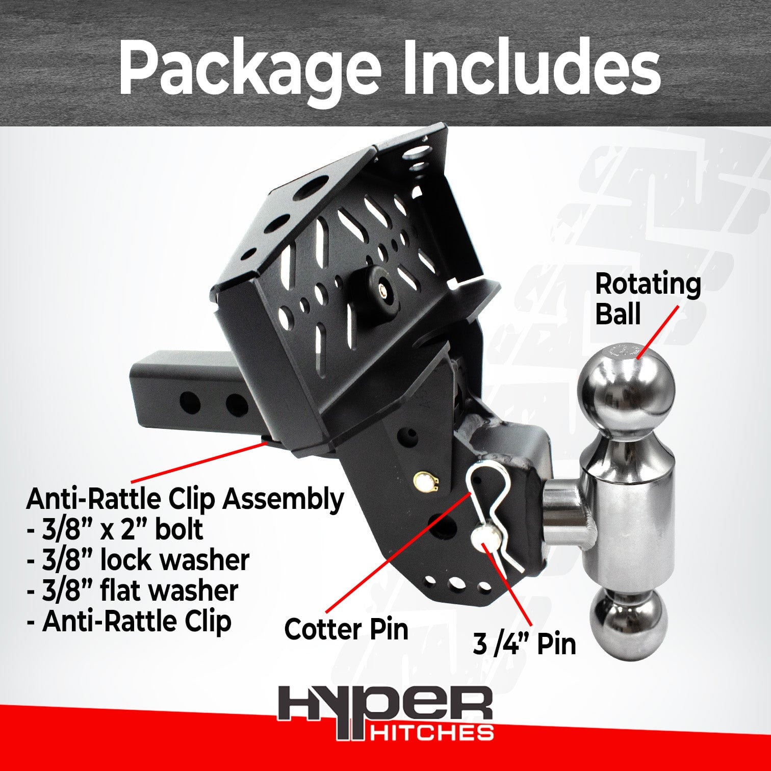 Dual-Ball Hitch Step Combo for 2" Receivers Hitches Proven Locks 