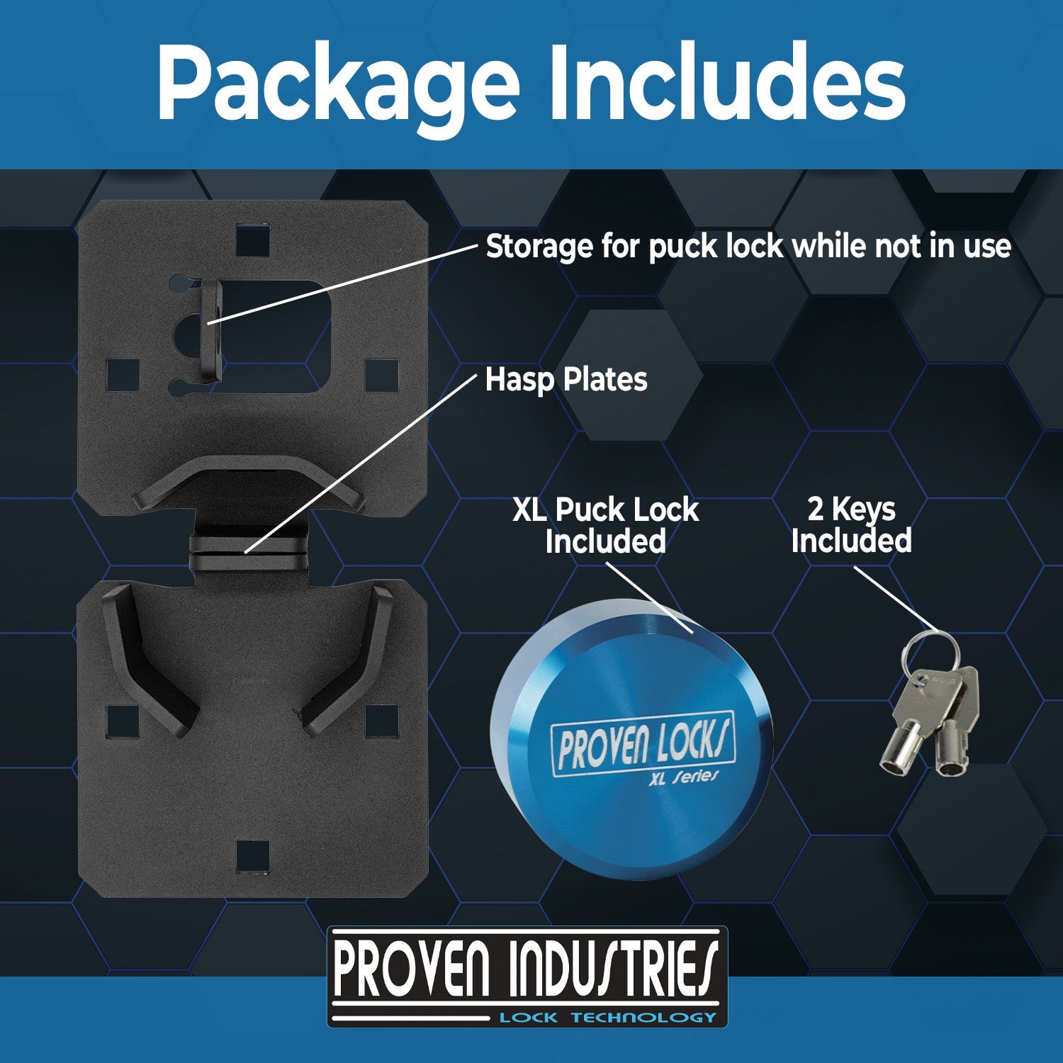Hasp Kit (horizontal key) Puck Locks Proven Industries 