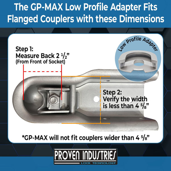 GP-MAX 2 5/16'' Trailer Coupler Locks Proven Locks 