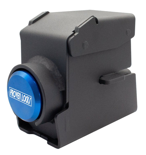 Model 2178-B 2'' Trailer Coupler Locks Proven Locks Blue (Billet 6061 Aluminum) Keyed Differently 