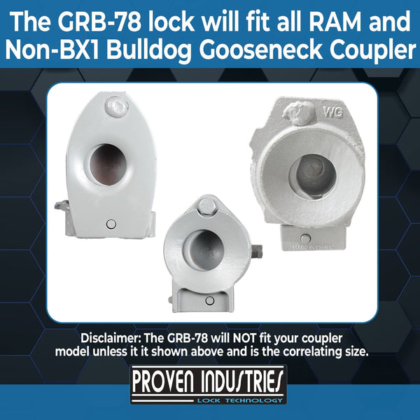 Model GRB-78 for Bulldog or Ram Brand Gooseneck Couplers Proven Industries 