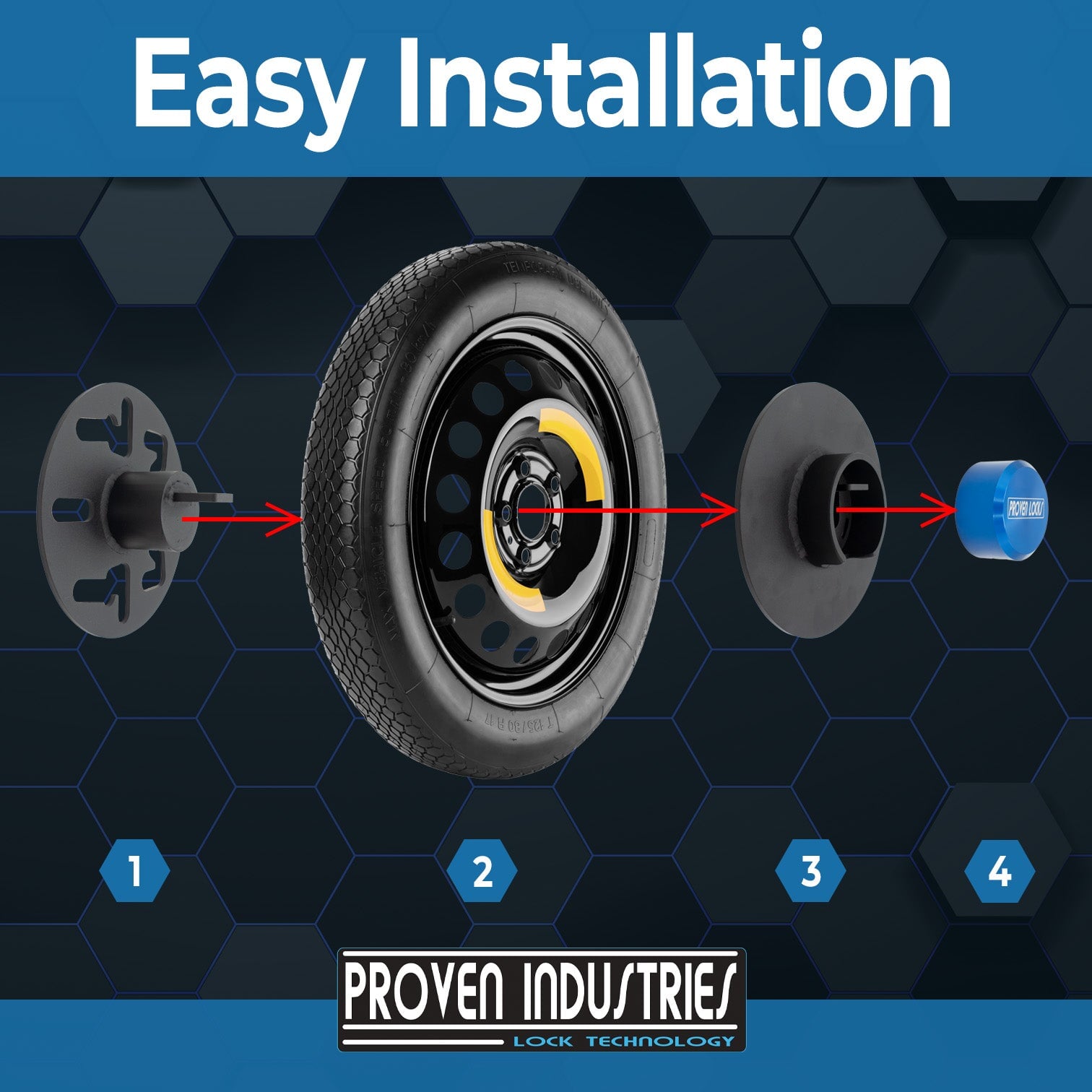 Spare Tire Lock other locks Proven Industries 