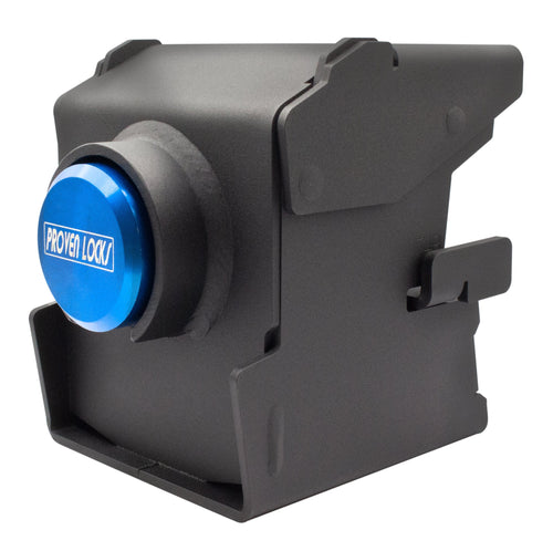Model 2517-AF For Atwood Pancake Couplers 2 5/16'' Trailer Coupler Locks Proven Locks Blue (Billet 6061 Aluminum) Keyed Differently 