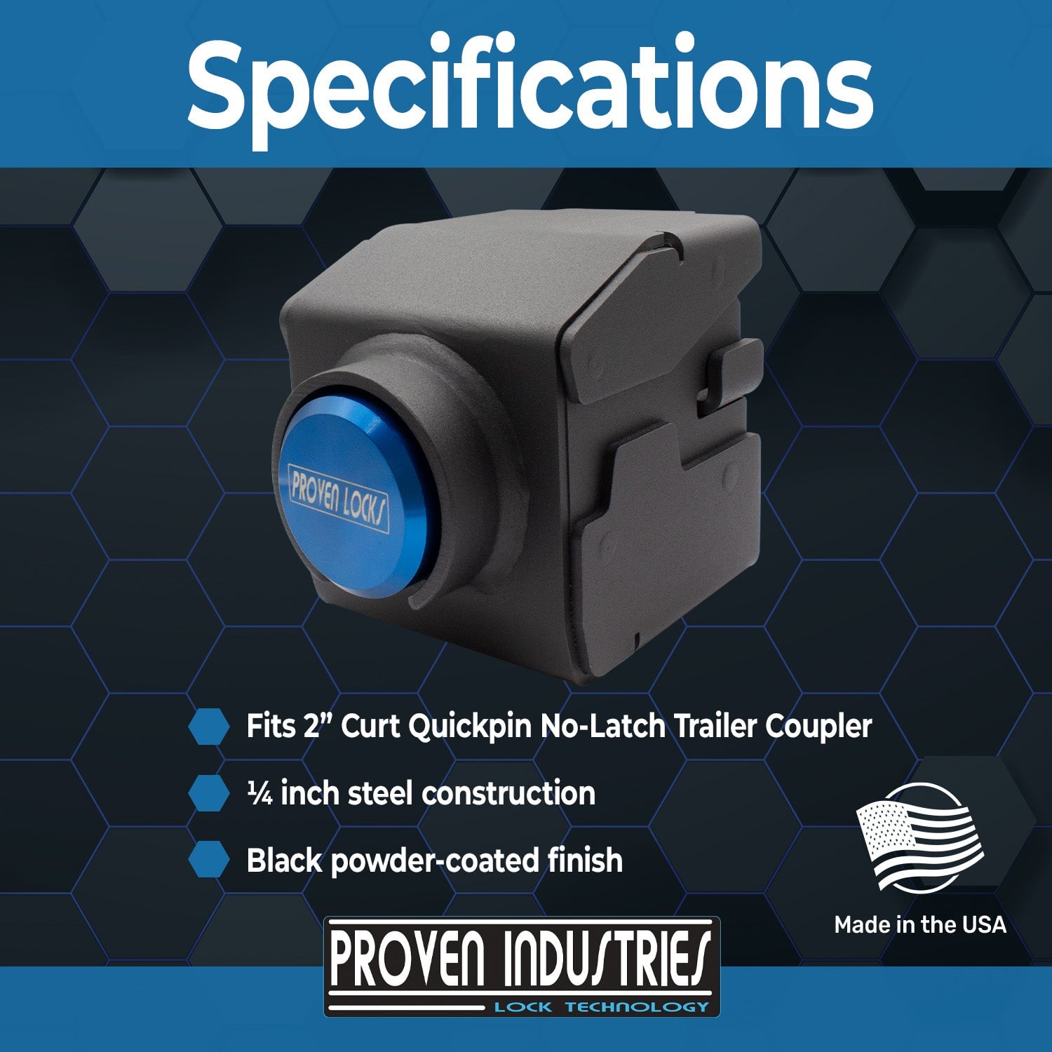 Model 2179-QP 2'' Trailer Coupler Locks Proven Locks 