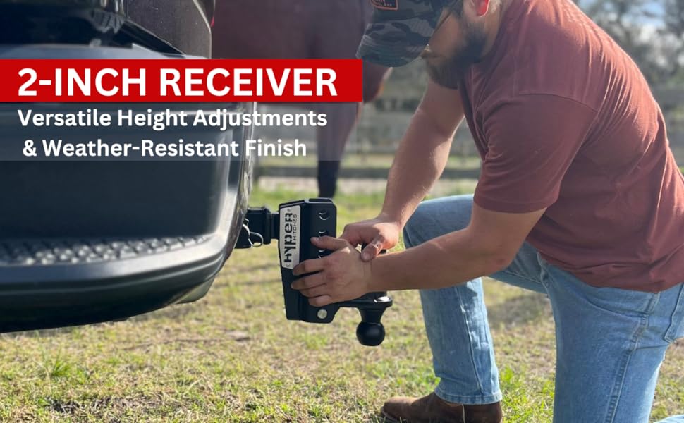 HHM255 2" Receiver Drop Hitch Hitches Proven Locks 
