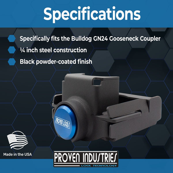 GBGN24 Bulldog Gooseneck Coupler Lock ( GN24 Style Only) Proven Industries 