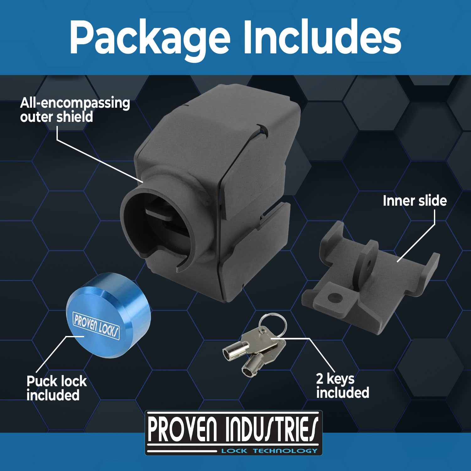 Model 2178-U 2'' Trailer Coupler Locks Proven Locks 