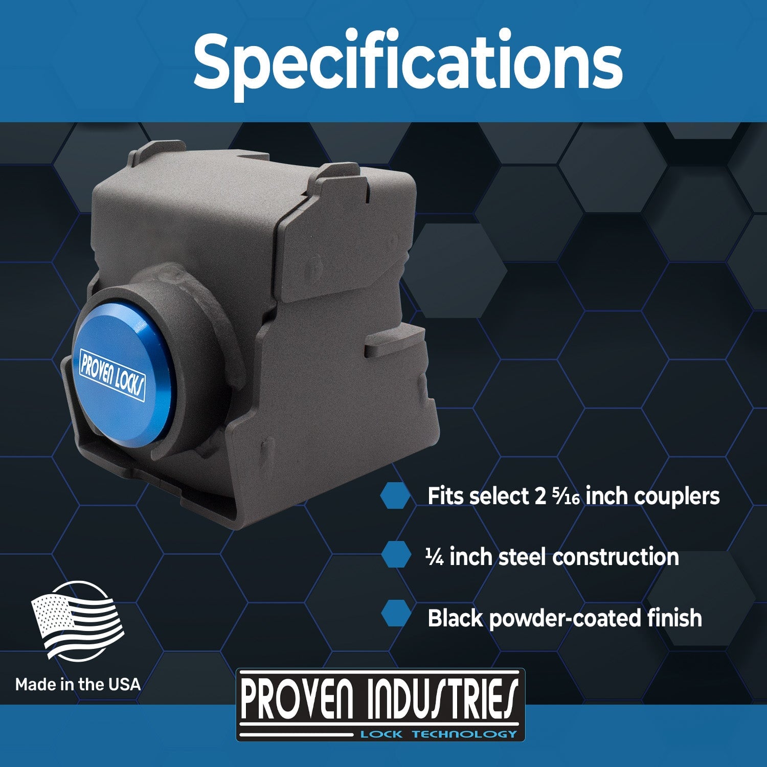 Model 2516 2 5/16'' Trailer Coupler Locks Proven Locks 