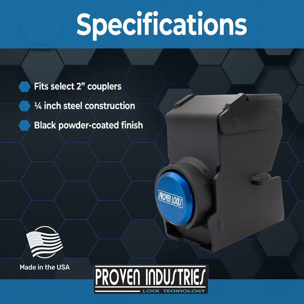 Model 2178 2'' Trailer Coupler Locks Proven Locks 