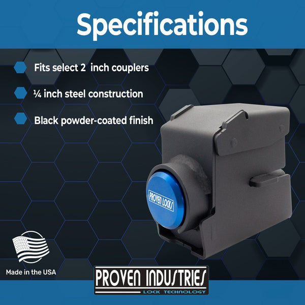 Model 2178-B 2'' Trailer Coupler Locks Proven Locks 