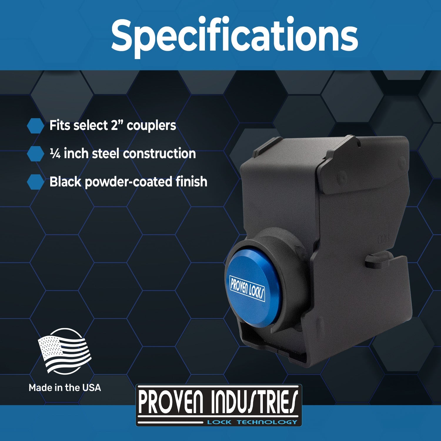 Model 4516-L For Wallace Forge and Buyers Products Couplers 2 5/16'' Trailer Coupler Locks Proven Locks 