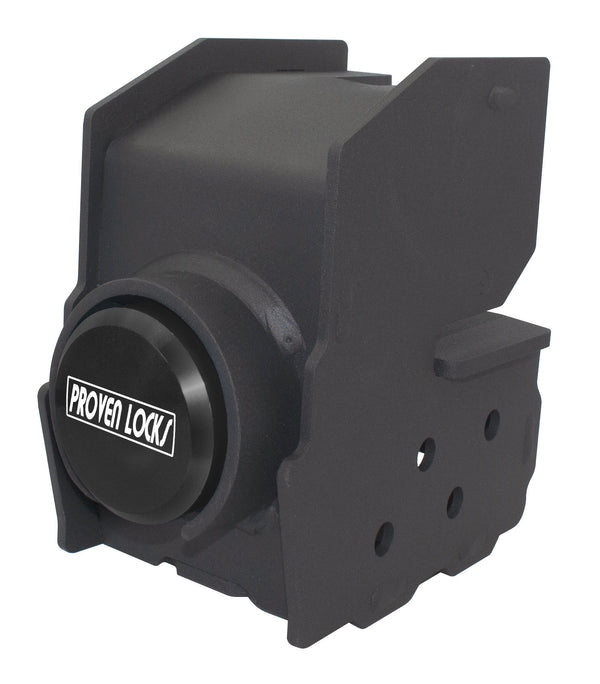 Model 4516-L For Wallace Forge and Buyers Products Couplers 2 5/16'' Trailer Coupler Locks Proven Locks Black (Billet 6061 Aluminum) Keyed Differently 