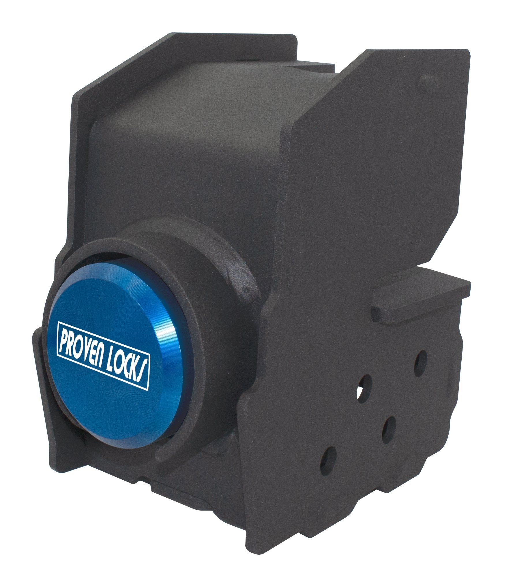 Model 4516-L For Wallace Forge and Buyers Products Couplers 2 5/16'' Trailer Coupler Locks Proven Locks Blue (Billet 6061 Aluminum) Keyed Differently 