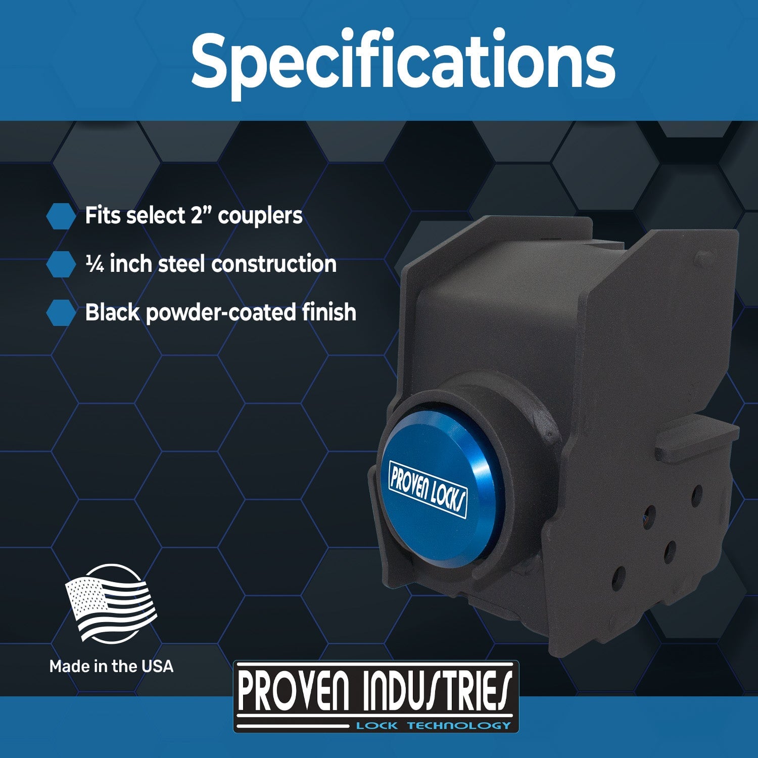 Model 4516-L For Wallace Forge and Buyers Products Couplers 2 5/16'' Trailer Coupler Locks Proven Locks 