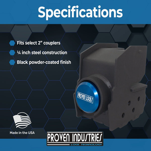 Model 4516-L For Wallace Forge and Buyers Products Couplers 2 5/16'' Trailer Coupler Locks Proven Locks 