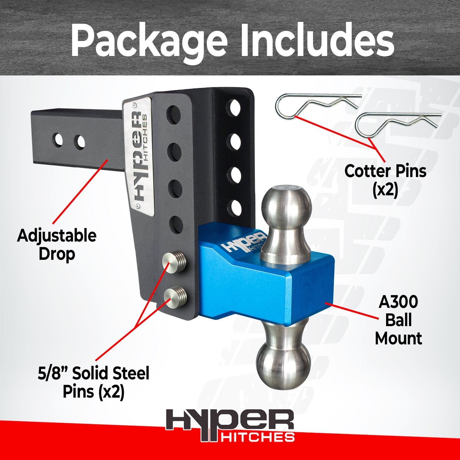 HHA300 2" Receiver Drop Hitch Hitches Proven Industries 
