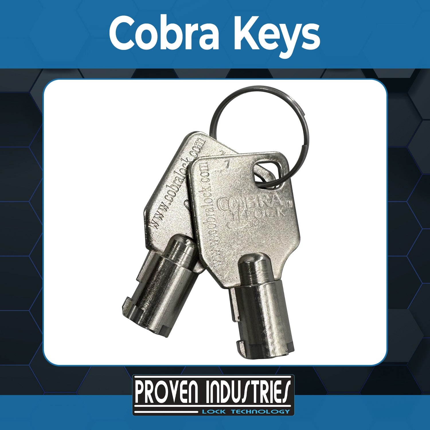 Extra Keys-Includes a set of 2 keys 2 5/16'' Trailer Coupler Locks Proven Industries Cobra Keyed Alike -I Have a Proven product key code 
