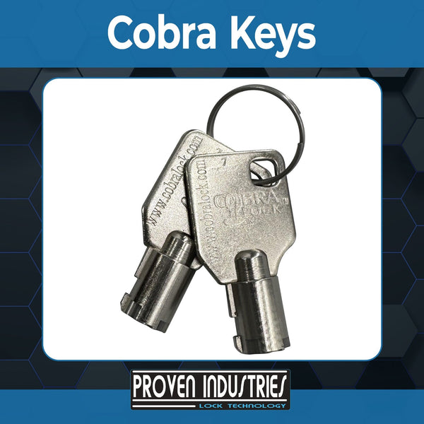 Extra Keys-Includes a set of 2 keys 2 5/16'' Trailer Coupler Locks Proven Industries Cobra Keyed Alike -I Have a Proven product key code 
