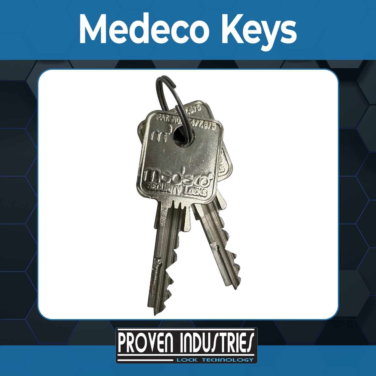 Extra Keys-Includes a set of 2 keys 2 5/16'' Trailer Coupler Locks Proven Industries Medeco Keyed Alike -I Have a Proven product key code 