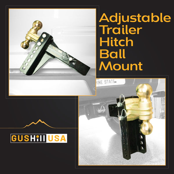 Adjustable Trailer Hitch Ball Mount for 2" Receiver-GH45900 Hitches Proven Locks 