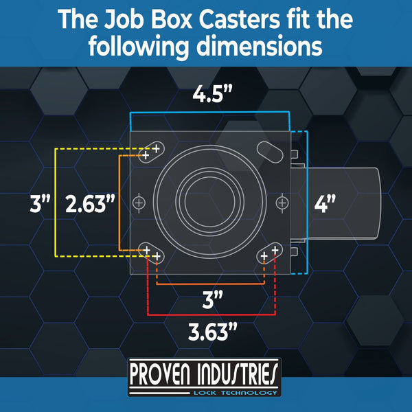 JB-CK6 Heavy-Duty 6" Caster Kit for Job Boxes Job Site Boxes Proven Industries 