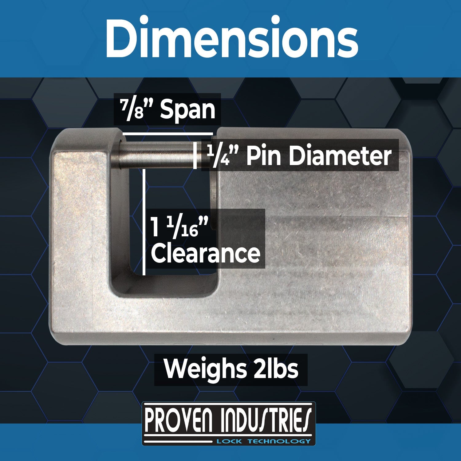 Latch Pin Lock 2 5/16'' Trailer Coupler Locks Proven Industries 