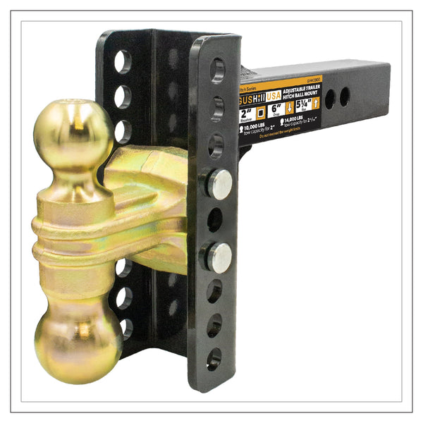 Adjustable Trailer Hitch Ball Mount for 2" Receiver-GH45900 Hitches Proven Locks 