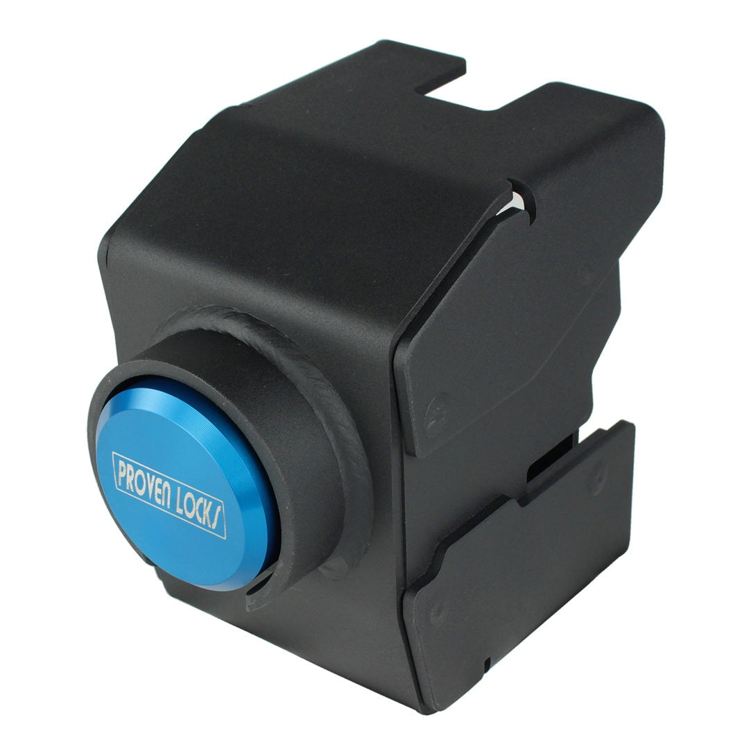 Model 2517-C 2 5/16'' Trailer Coupler Locks Proven Locks Blue (Billet 6061 Aluminum) Keyed Differently 