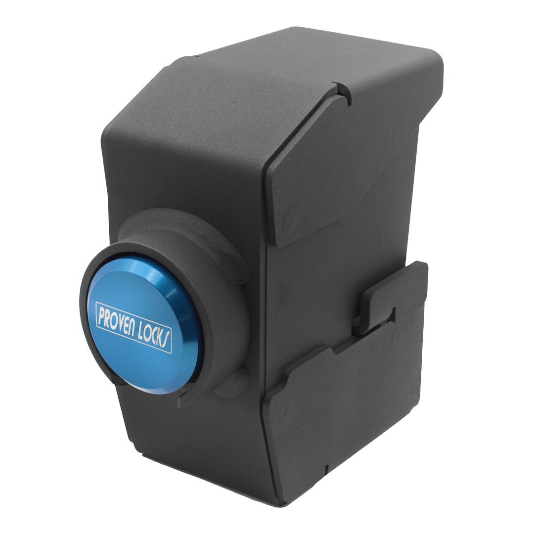 Model 2178-D1 2'' Trailer Coupler Locks Proven Locks Blue (Billet 6061 Aluminum) Keyed Differently 