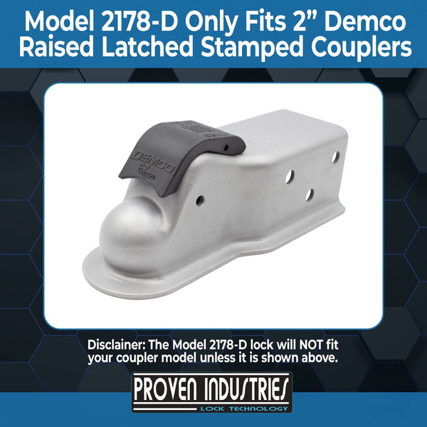 Model 2178-D 2'' Trailer Coupler Locks Proven Locks 