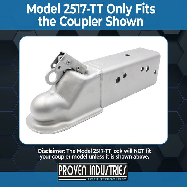 Model 2517-TT 2 5/16'' Trailer Coupler Locks Proven Locks 