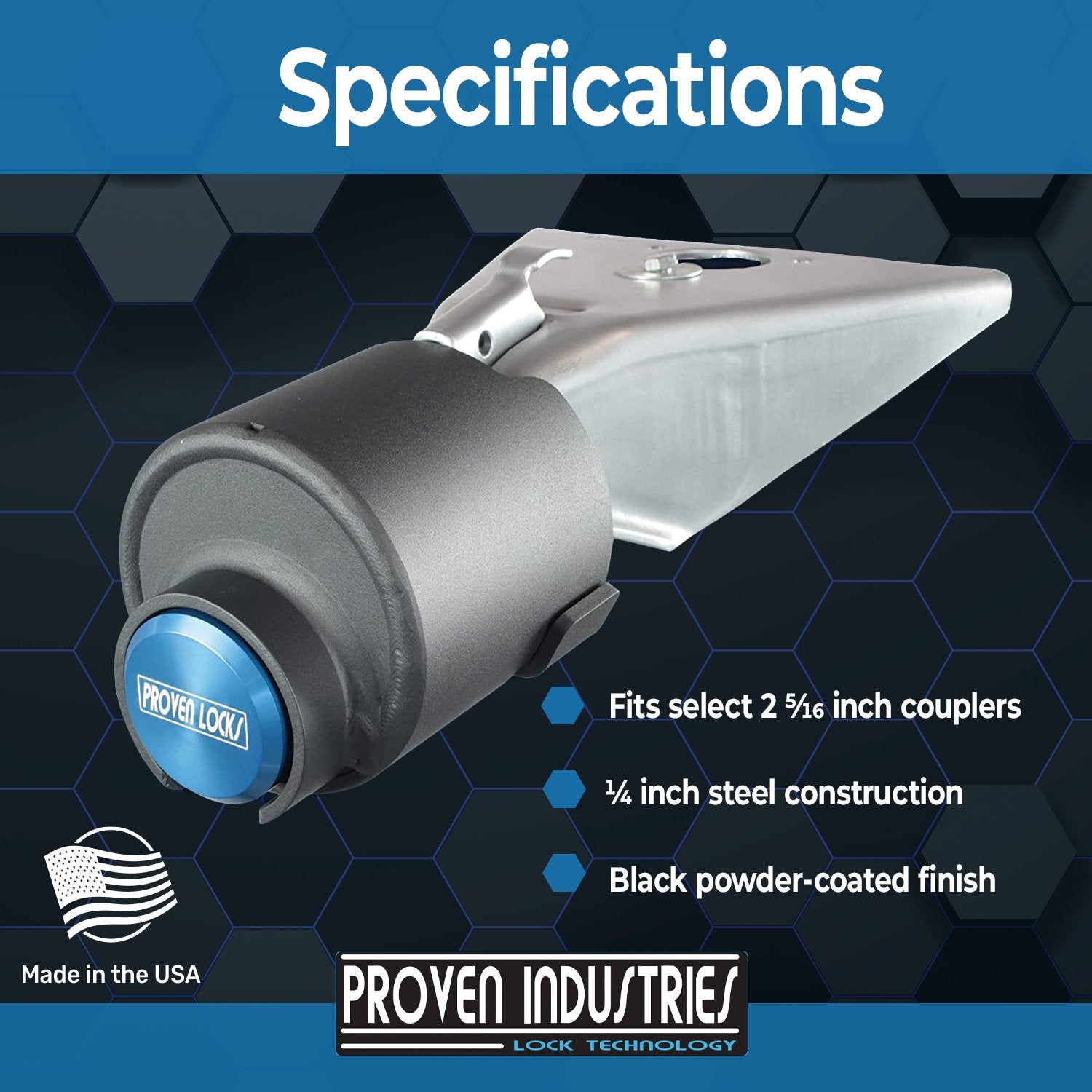 Model 2516 2 5/16'' Trailer Coupler Locks Proven Locks 
