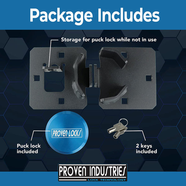 Hasp Kit (horizontal key) Puck Locks Proven Industries 