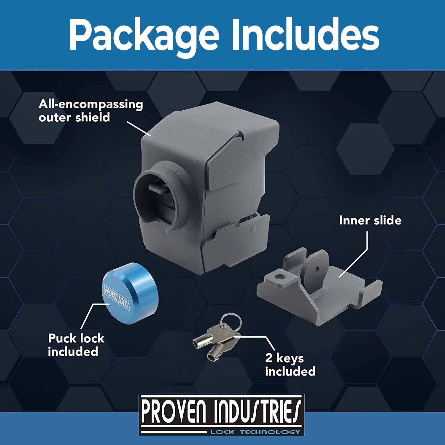 Model 2516-AS(For 2 5/16" Airstream Travel Trailers) 2 5/16'' Trailer Coupler Locks Proven Locks 