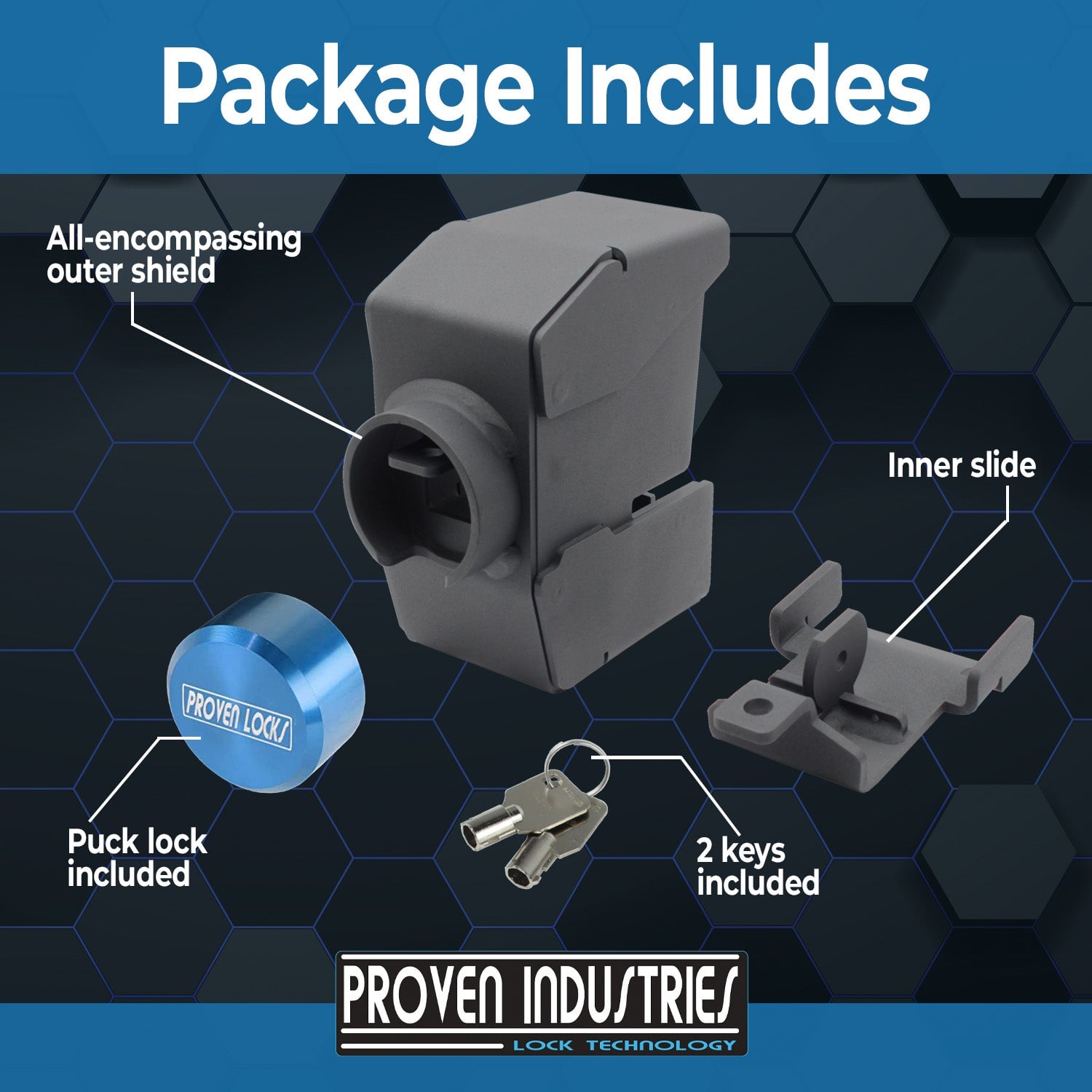 Model 2178-D1 2'' Trailer Coupler Locks Proven Locks 