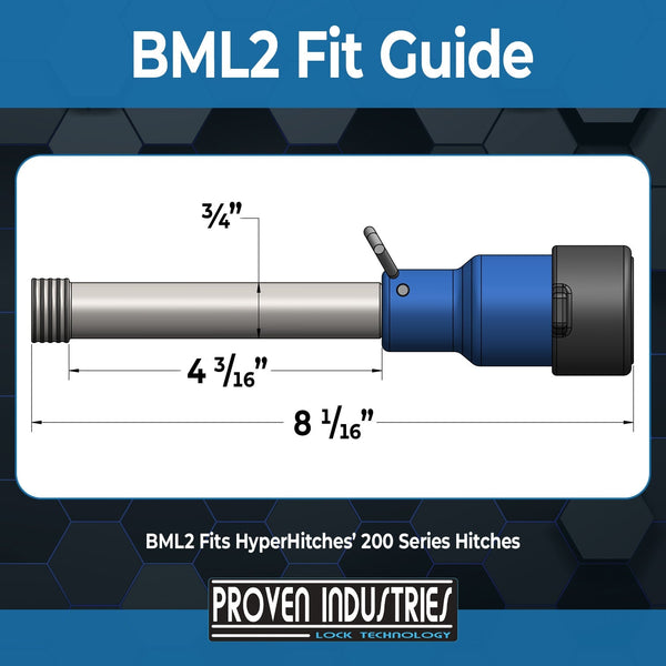 Model BML2-Ball Mount Lock for Hitch (Hyper Hitches 200 Series Compatible) other locks Proven Industries 