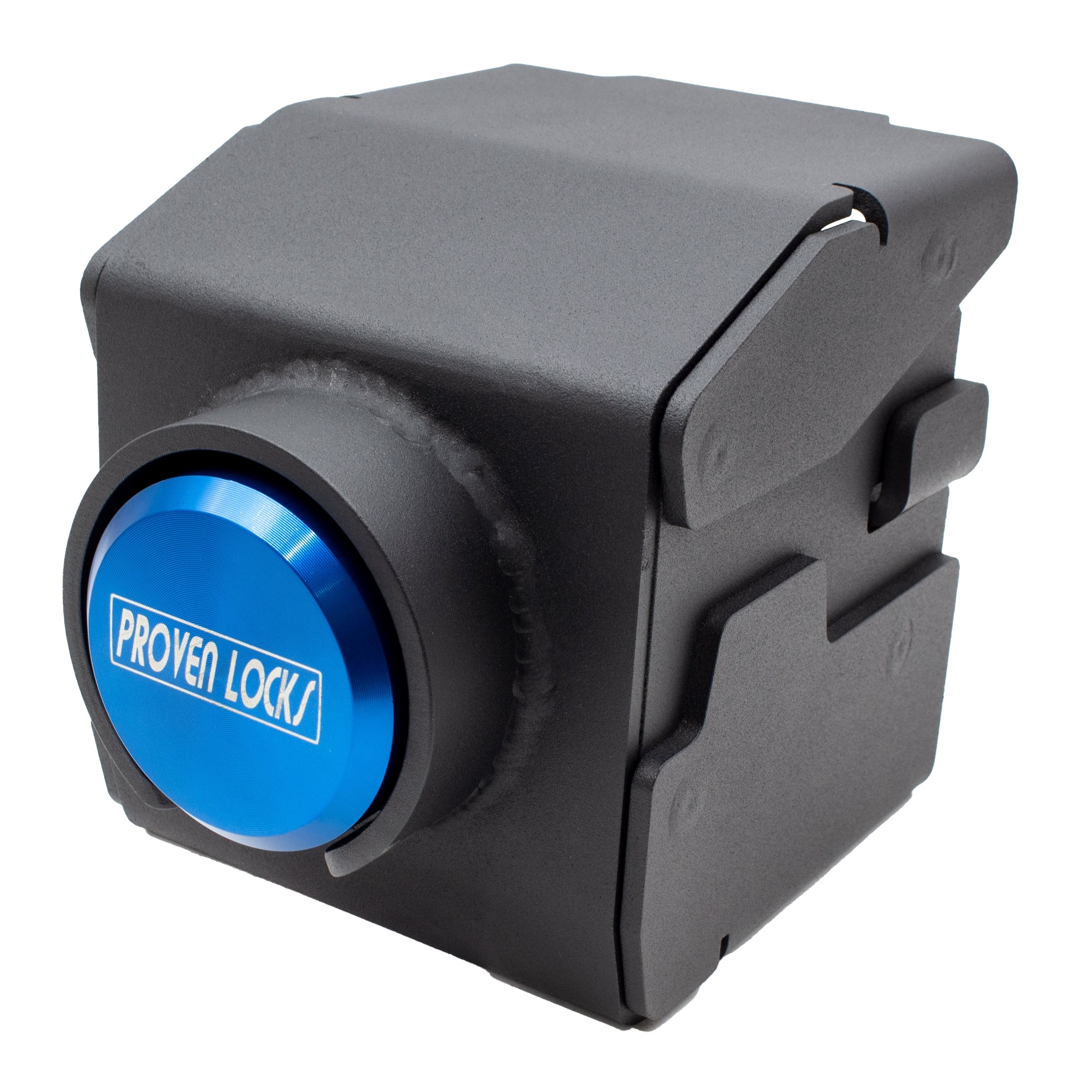 Model 2517-LR for Lock-N-Roll articulating trailer coupler other locks Proven Industries Keyed Differently Blue (Billet 6061 Aluminum) 