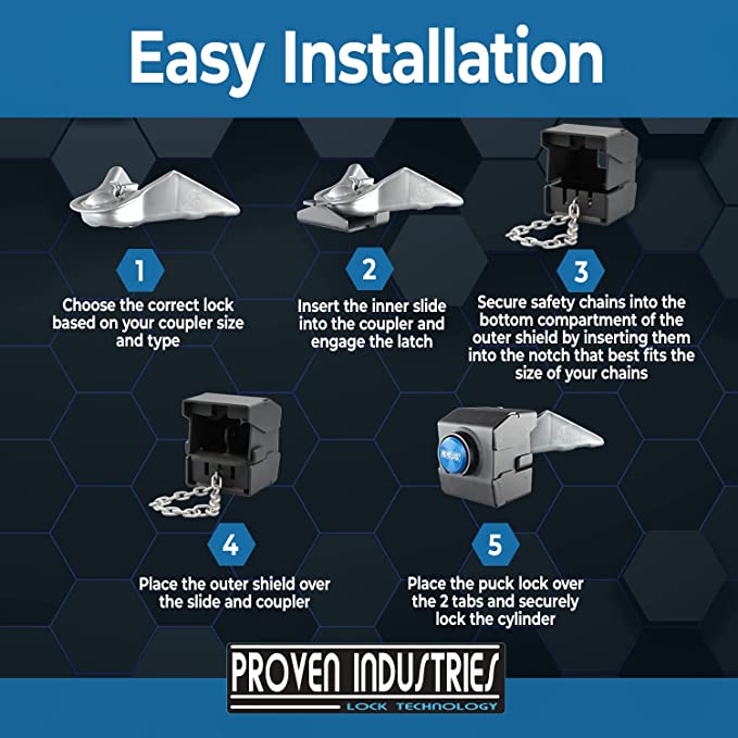 Model 2516-J (For 2 5/16" Jayco Travel Trailers) 2 5/16'' Trailer Coupler Locks Proven Locks 