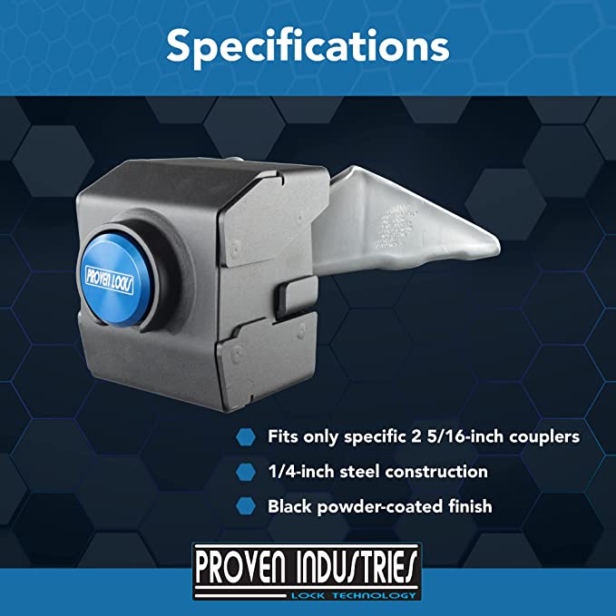Model 2516-J (For 2 5/16" Jayco Travel Trailers) 2 5/16'' Trailer Coupler Locks Proven Locks 