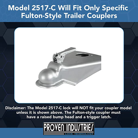 MEGA-Loc-It 2 5/16" Trailer Hitch Coupler Lock - Class 5 Heavy Duty, Free Shipping